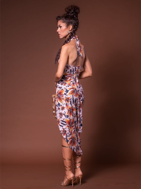 Bluzka ze spódnicą maxi w lilie tył.jpg