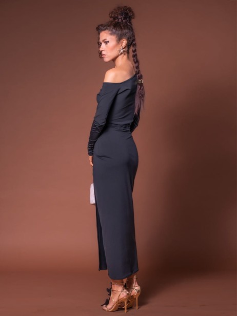 Asymetryczna bluzka ze spódnicą maxi tył.jpg